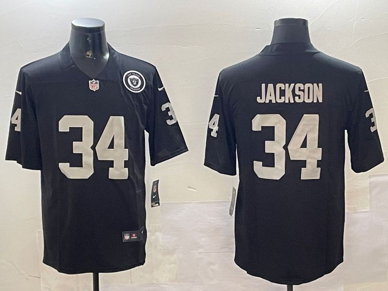 Men Oakland Raiders #34 Jackson Second generation 2024 Nike Limited NFL Jersey style 0108